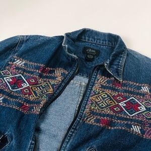 Vintage zip jean jacket